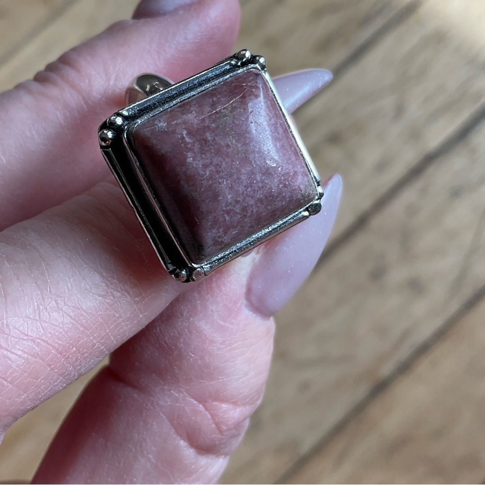Square gemstone ring 9 - Picture 2 of 7